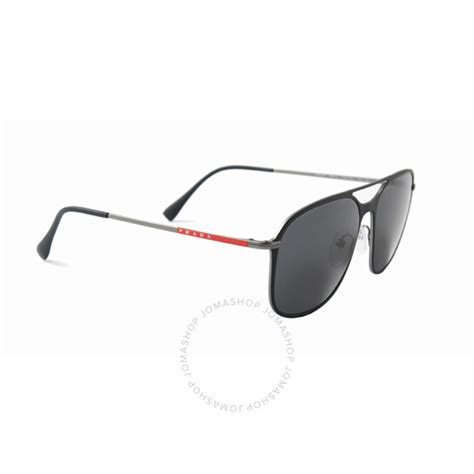 prada ps53ts|Prada Unisex Black Rectangular Sunglasses PR PS53TS .